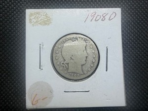 1908 O Silver Barber Quarter