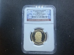 2009 S $1 Eleventh President James K Polk NGC PF 69 Ultra Cameo