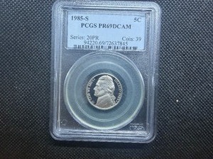 1985 S 5C PCGS PR69 DCAM
