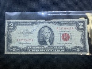 1963 Series Red Seal $2 Bill