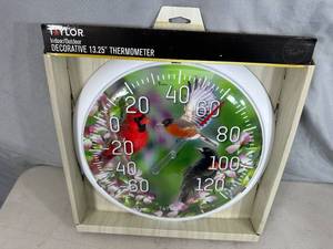 New Taylor IndoorOutdoor Decorative Thermometer