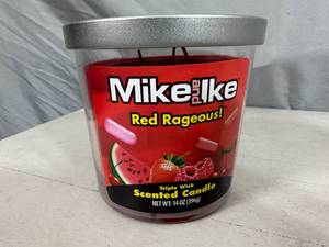 New Mike and Ike Red Rageous Triple Wick Scented Candle