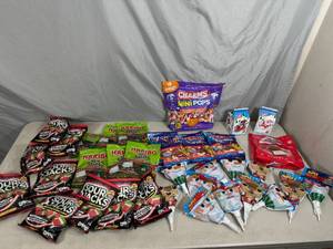 Assorted Candy, Haribo Gummy, Blow Pops, Sour Jacks, Charms Pops, Etc