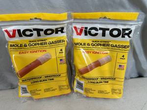 2 New Packs of Victor Mole and Gopher Gasser Sticks