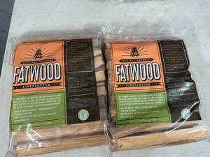2 New Bags of Natural Fatwood Fire Starter Wood