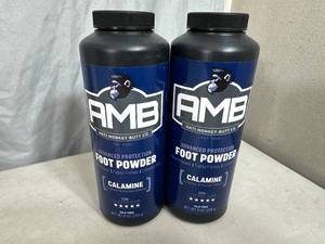 2 New Jars of AMB Anti Friction Foot Powder