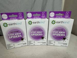 3 New Boxes of Earthkind Stay Away Spider Deterrent Packets