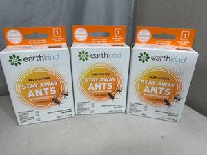 3 New Boxes of Earthkind Stay Away Ants Deterrent Packets