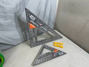 2 New Swanson Aluminum Speed Squares - 12 inch and 7 inch