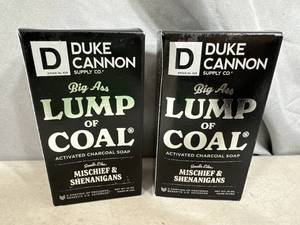 2 New Bars of Duke Cannon Lump of Coal Bar Soap