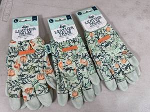 3 New Pairs of Leather Palm Garden Gloves