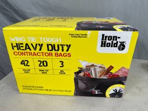 New Box of Contractor Grade 42 Gallon Trash Bags
