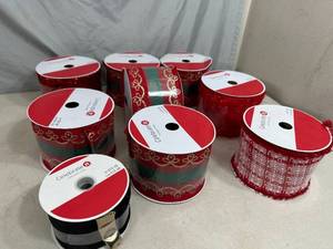 9 New Rolls of Craft  Decorative Wired Ribbon $173 retail