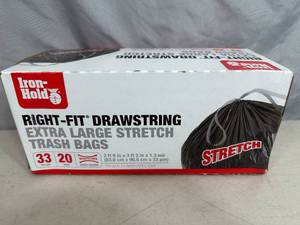 New Box of 33 Gallon Drawstring Trash Bags