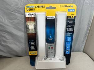 2 New Slim Beam Under Cabinet Rechargeable Lights