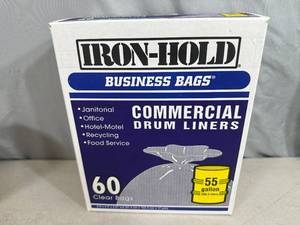 New Box of 55 Gallon Drum Liner Trash Bags