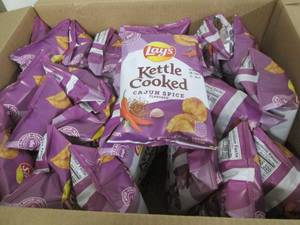 28 2.12ox bags of Lays kettle chips...