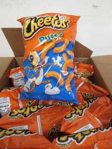 10 Eight ounce bags of Cheetos puff...