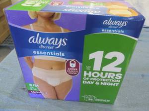 56 Pairs Always size 2-14 underwear...