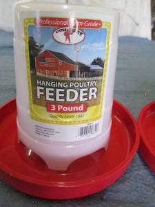 2 count 3Lb hanging poultry feeder...