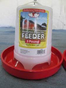 2 count 3Lb hanging poultry feeder...