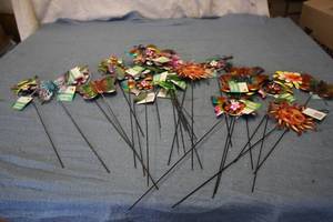 Variety of garden stakes...