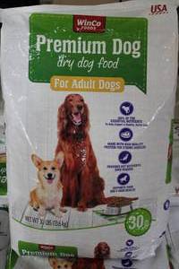 30lb Bag of Premium Dog Food For Ad...