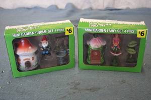 Mini garden gnome and fairy set...