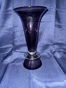 Vintage amethyst hand blown vase