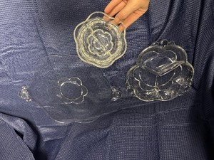 3 piece Canterbury clear pressed glass