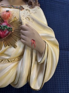 Chalkware sacred heart of Jesus