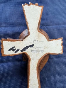 Large chalkware religious cross