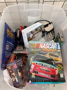 Large Bin Full of Assorted Items - NOS Cassette Tapes Toys Computer Items Electronics etc