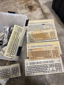 Large Lot of Vintage APPLE Keyboards, Computer Mice etc