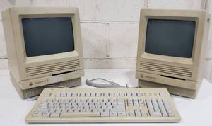 Pair of APPLE Macintosh SE30 Computers wKeyboard