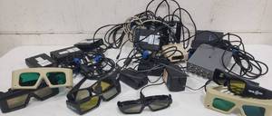 Large Group of Vintage 3D Projector Glasses etc