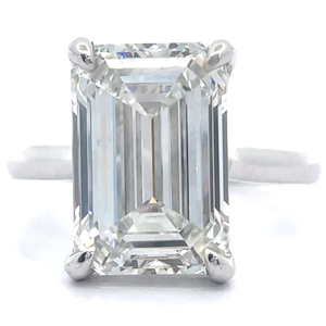 7.10 Carat Diamond Emerald Cut Solitaire Ring in 14k White Gold w EGL Report $9,999 Retail VIDEO