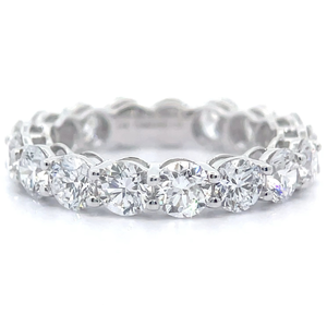 NEW 5 Carat Diamond Shared Prong Full Eternity Ring in 14k White Gold $5,555 Retail VIDEO
