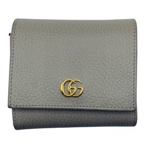 Gucci GG Marmont Dusty Blue & Pink Leather Compact Wallet Pre-Owned Retail $520