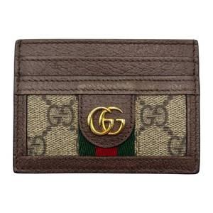 Gucci Ophidia GG Supreme Card Holder Wallet Pre-Owned Retail $450