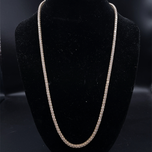 Classic 10.35 Carat Diamond Tennis Chain Necklace in 14k Yellow Gold w EGL Report $12,799 Retail VIDEO