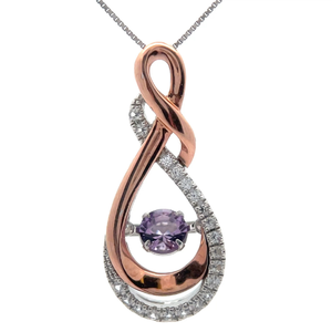 EFFY Natural Topaz & White Topaz in Motion Infinity Love Knot Pendant VIDEO