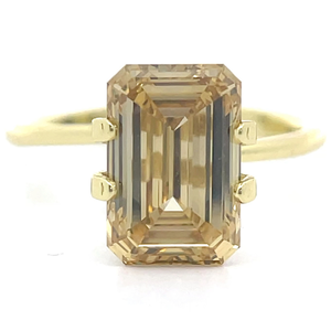 3.85 Carat Fancy Yellow Emerald Cut Lab-Grown Diamond (Loose) VIDEO