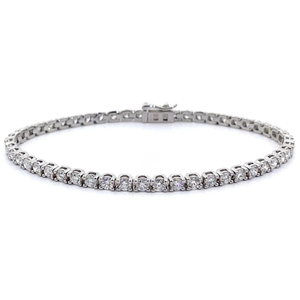 Classic 4 Carat Diamond Tennis Bracelet VIDEO