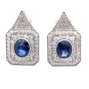 5.55 Carat Natural Ceylon (Sri Lanka) Sapphire & Natural Diamond Earrings in 14K White Gold $31,640 Appraisal Included VIDEO