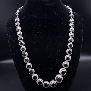 74.51 Carat Natural Fancy Black & Colorless Diamond Necklace in 14K White Gold $61,280 Appraisal Included VIDEO