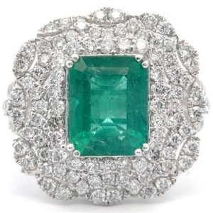 Oscar Friedman 5.05 Carat Natural Emerald & Natural Diamond Ring in Platinum w GIA Report $32,836 Appraisal Included VIDEO