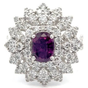 2.96 Carat Natural Kashmir Sapphire & Natural Diamond Ring in Platinum w GIA Report $24,730 Appraisal Included VIDEO