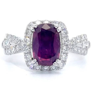 2.72 Carat Natural Kashmir Sapphire & Natural Diamond Ring in Platinum w GIA Report $20,680 Appraisal Included VIDEO