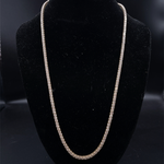 Classic 10.35 Carat Diamond Tennis Chain Necklace in 14k Yellow Gold w/ EGL Report; $12,799 Retail *VIDEO*